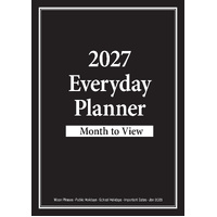 2027 Planner Bartel Calendars Everyday A4 Month to View Black, BG703