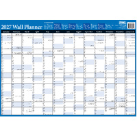 2027 Year Planner Bartel Solar System A2 Wall Planner Blue, SR701