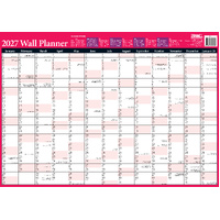 2027 Year Planner Bartel Map of Australia A2 Wall Planner Red, SR702