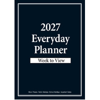 2027 Planner Bartel Calendars Everyday A4 Week to View Black, BG707