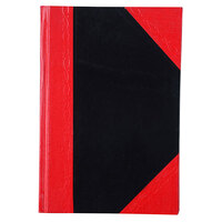 Cumberland A6 Notebook 110 x 150 mm 100 Leaf Ruled Red & Black Hard Cover (Embossed stitching detail) FC6510