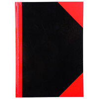 Cumberland A4 100 Leaf Ruled Red & Black Notebook Hard Cover (Gloss) 43111CM