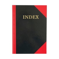 Cumberland A7 Index Book A-Z 75 x 105mm Ruled Red & Black Hard Cover