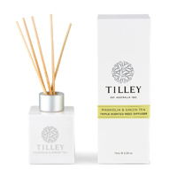Tilley Classic White Triple Scented Reed Diffuser 75mL - Magnolia & Green Tea FG0785
