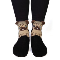 MDI Feet Speak Novelty Socks, One Size Fits All - Pug DE-FS/P