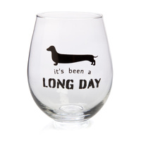 MDI Premium Stemless Wine Glass Dachshund, DN-SWG/DA