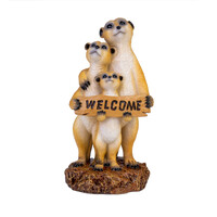 MDI Figurine - Meerkat Family with Welcome Sign XP-ME/FW