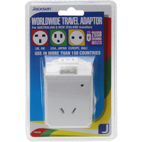 Jackson International World Wide Travel Adaptor - Use In 150 Countries PTAUSB