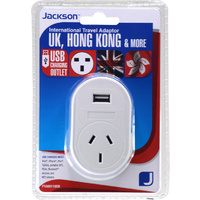 Jackson International Travel Adaptor For UK Hong Kong & More