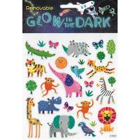 Glow in the Dark Removable Stickers - Animals