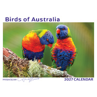 2027 Calendar David Messent Birds of Australia Horizontal Wall BC
