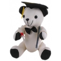 Graduation Signature White Teddy Bear 38 cm