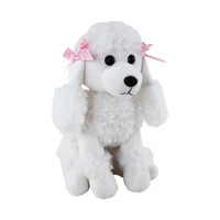Elka Plush Penny Poodle Dog White 24cm, 21291-24W