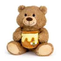 Elka Plush 26cm Honey Pot Bear, 31556-BEE