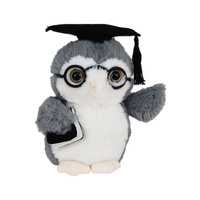 Elka Plush 18cm Graduation Owl with Book, 26032