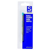 Ballpoint Refill Fits Parker Pens Medium BLUE by Sovereign 