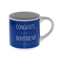 Novelty Mug Congrats On Being My Boyfriend, Funny Valentines Gift, TSK Giftware MUG400