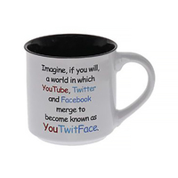 Novelty Mug YouTwitFace, Funny Coffee Mug, TSK Giftware MUG402
