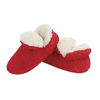 Slumbies Winter Slippers Women's Extra Large - Betti Bootie Red, SLUWBB04
