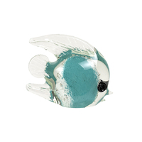 Goss Glass Angel Fish Small Green, Great Gift & Home Decor