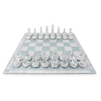 Glass Frost/Clear Chess Set 35 x 35 cm GG275 Landmark Concepts