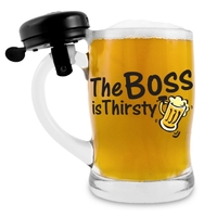 Landmark Concepts Beer Stein with Bell 350 mL - The Boss is Thirsty BG728