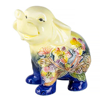 Landmark Figuirine Old Tupton Ware Pansy Elephant Hand Painted Ceramic 010593