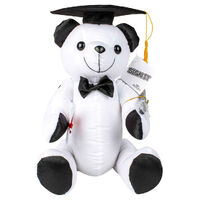 Landmark Concepts Graduation Teddy Bear - Signature White 27 cm with Texta SI006