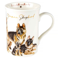 Landmark Mug Muddy Paws German Shepherd 310mL New Bone China Old Tupton Ware OT177