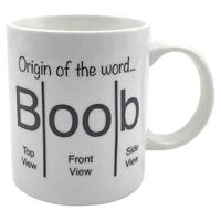 Landmark Concepts Naughty Novelty Mug - Origin of the Word Boob MU779