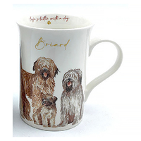 Landmark Mug Muddy Paws Briard 310mL New Bone China Old Tupton Ware OT161