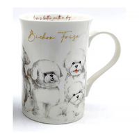 Landmark Mug Muddy Paws Bichon Frise 310mL New Bone China Old Tupton Ware OT160