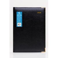 2026 Diary Olympia Quarto Day to Page Leatherette Cover #4 11006