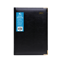 2021 Diary Leatherette American Quarto Week to View Black by Olympia #6 20002