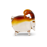 The Russell Collection Zibo Art Glass Ornament 13cm Ram Aries, CCG ARIES