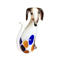 Coloured Art Glass Dog Hound Figurine Collectible Home Decor CCG HOUND