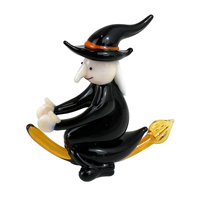 The Russell Collection Zibo Art Glass Ornament Nano Witch, CNG COVEN