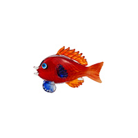 The Russell Collection Zibo Art Glass Ornament 16cm Fish Emporer, CCG FEMPORER
