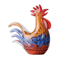 Russell Collection Coloured Art Glass Ornament 18cm Chook, Whitehill CCG CHOOK