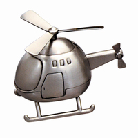 Money Bank Helicopter Pewter Finish by The Russell Collection HI-BHLP