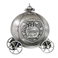 Money Bank Pumpkin Coach Pewter Finish by The Russell Collection HI-BPCP