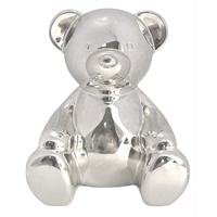 The Russell Collection Money Bank 11cm Edward Bear Silverplate, HI BEDW