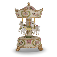 Russell Collection Music Box 19cm Forains Carousel, Whitehill HI CXFORAINS