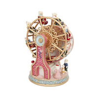 Music Box Ferris Wheel w/ Bears Resin Pink by The Russell Collection HI-CXRUOTA