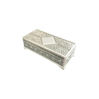 The Russell Collection Jewellery Box Large Diamante Silverplate, HR MD9