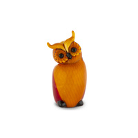 The Russell Collection Zibo Art Glass Ornament 28cm Wise Owl, CCG NZA13366