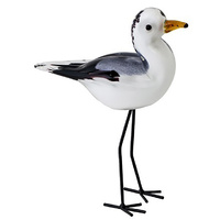Russell Collection Coloured Art Glass Ornament Miniature Seagull, Whitehill CMG CHIPS