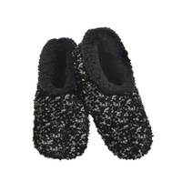 Slumbies Winter Slippers Women's Extra Large - Sequin Glam Black, SLUWSG04