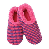 Slumbies Women's Winter Slippers Large - SOFT DOTS (Pink) SLUWSD03