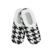 Slumbies Winter Slippers Women's Medium - Positive Negative Houndstooth, Sunbird SLUWPN02